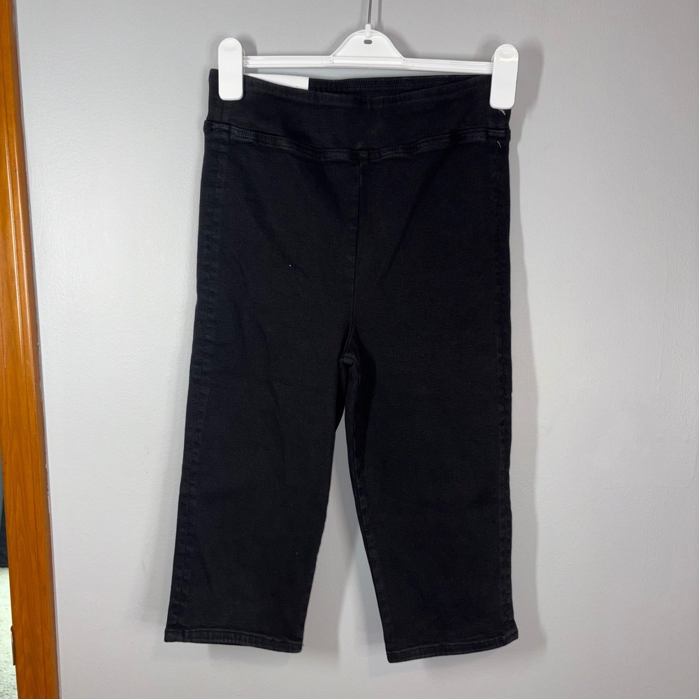 FRAME Jetset Capri Cropped Pants High Rise Form Hugging Black Size 2 fits‎ size